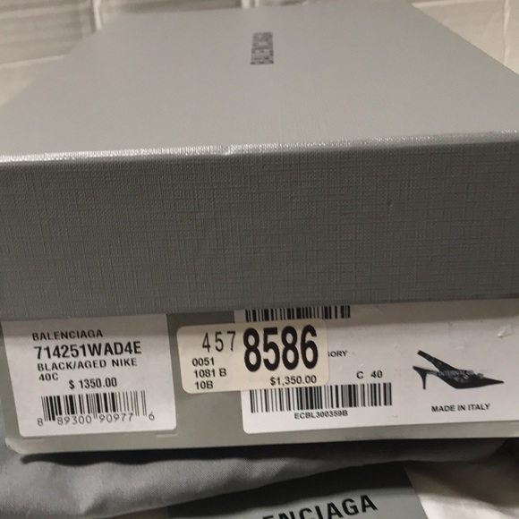 Balenciaga cagole sling back pointy toe heels. Made in Italy. NWT. - Picture 10 of 12